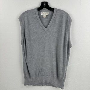 Vintage Arnold Palmer‎ Mens Acrylic Sweater Vest Pullover Gray Sz L Golf